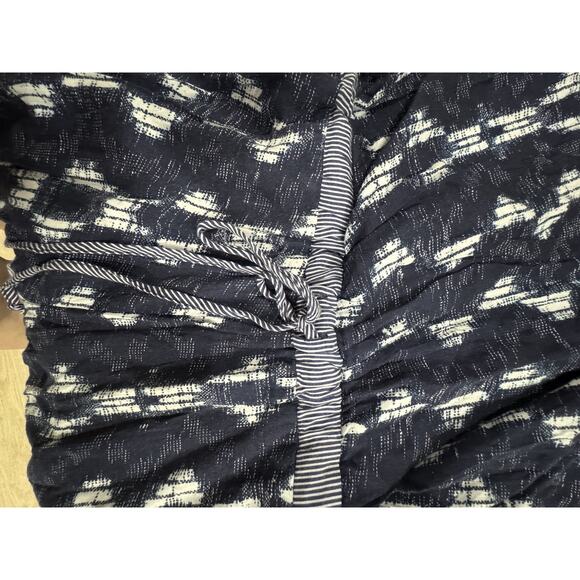 Velvet Graham & Spencer Navy Ikat Print Jumpsuit Drawstring Waist - Picture 4 of 6